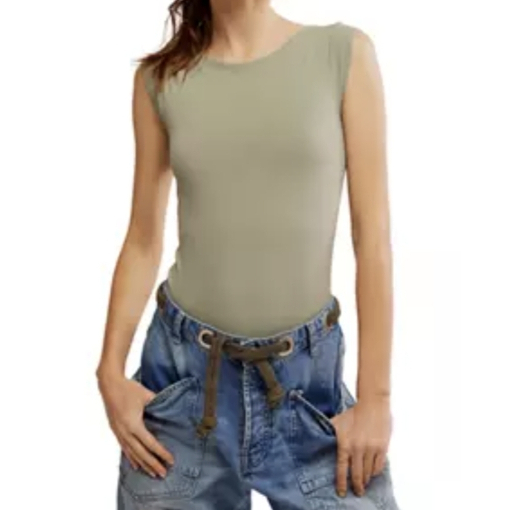 Free PeopleClean Lines Boat Neck Bodysuit